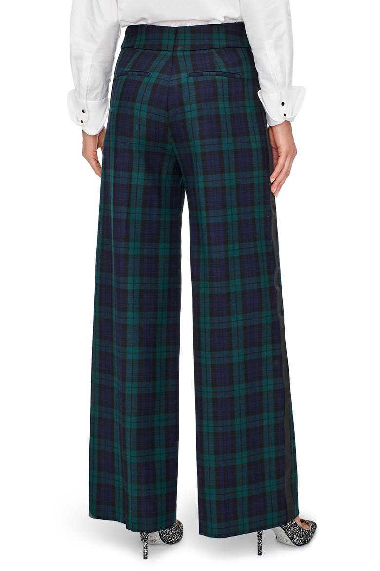 Frankie Black Watch Tartan Pants, Alternate, color, NAVY MULTI