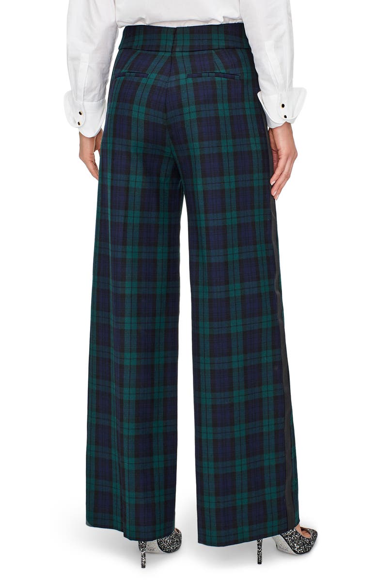 J.Crew Frankie Black Watch Tartan Pants, Alternate, color, 