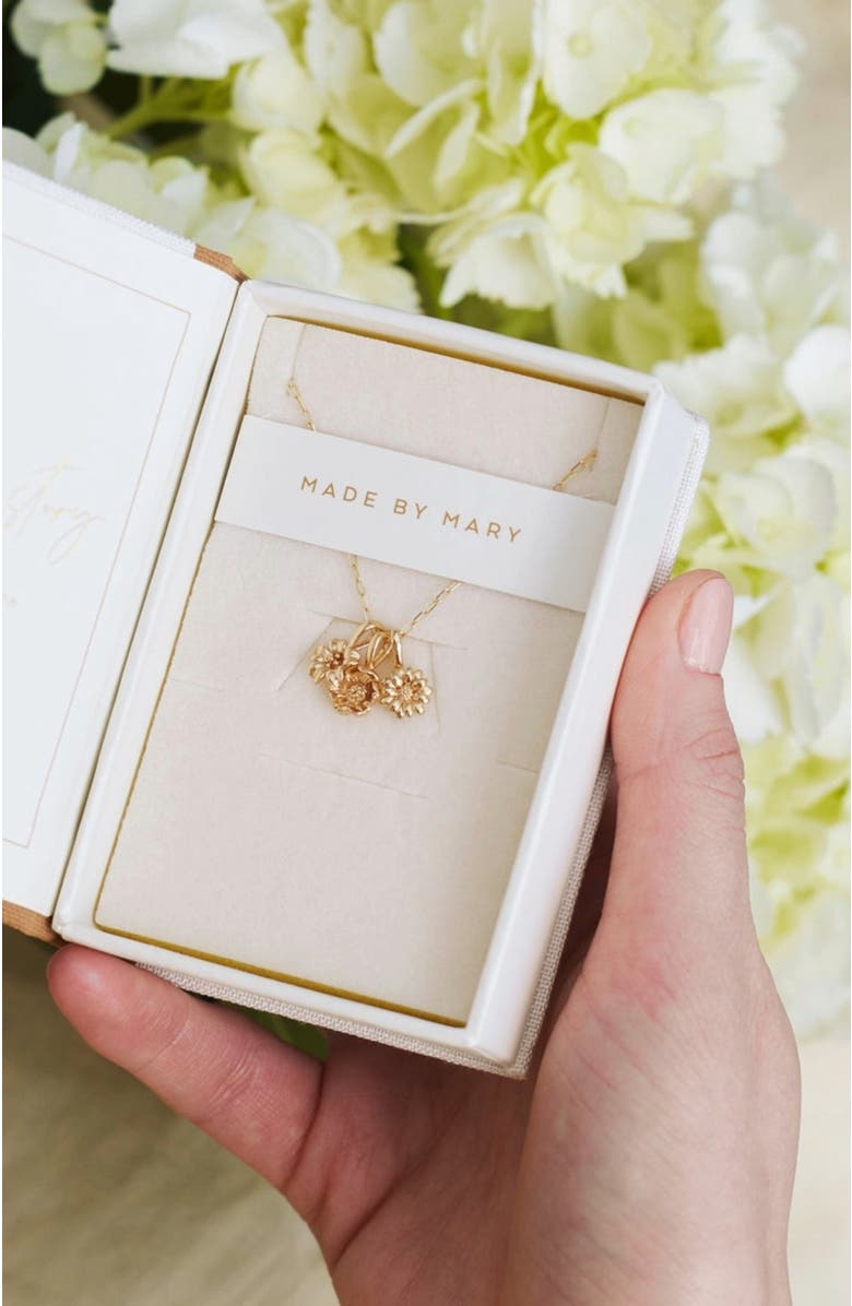 MADE BY MARY August Birth Flower Charm, Alternate, color, Silver