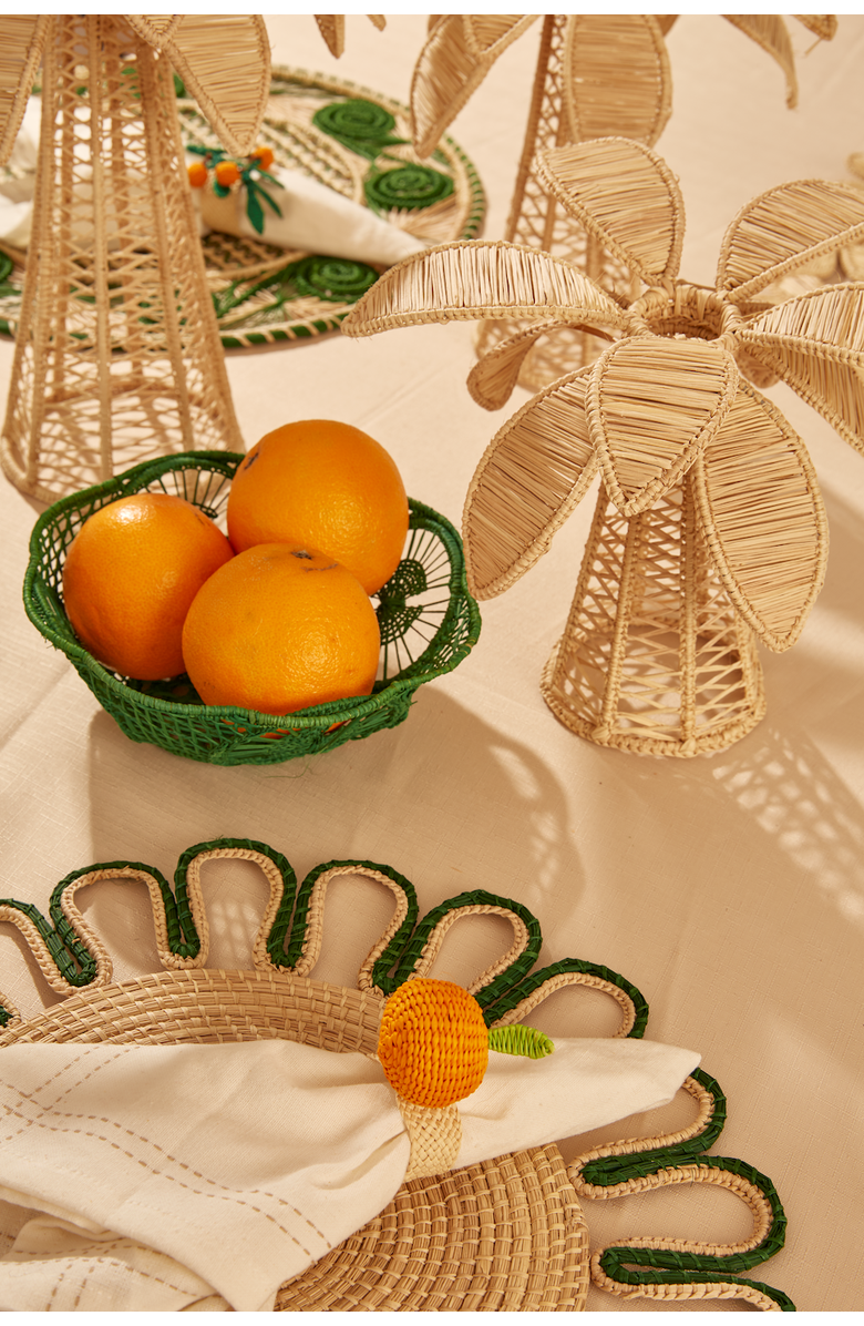 Coro Cora Palm Tree Candle Holder, Alternate, color, Small Natural