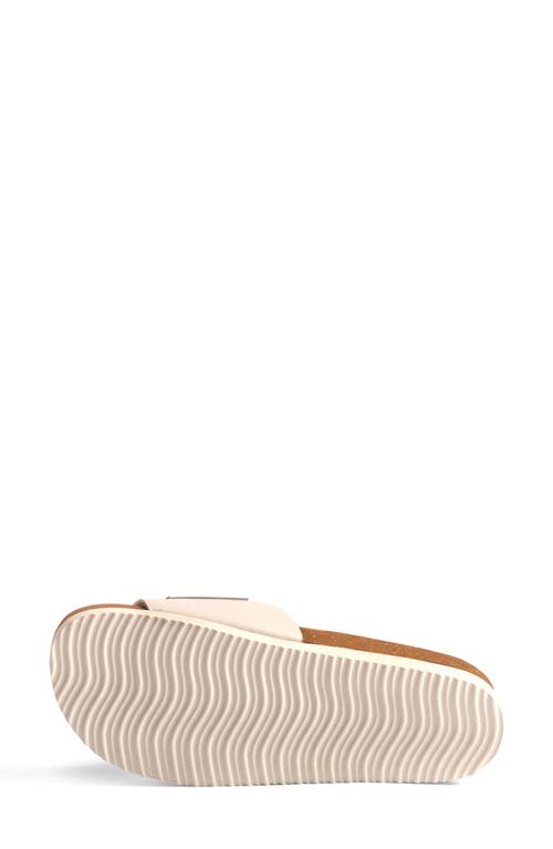 Anthony Veer Clare Slide Sandal In White Leather