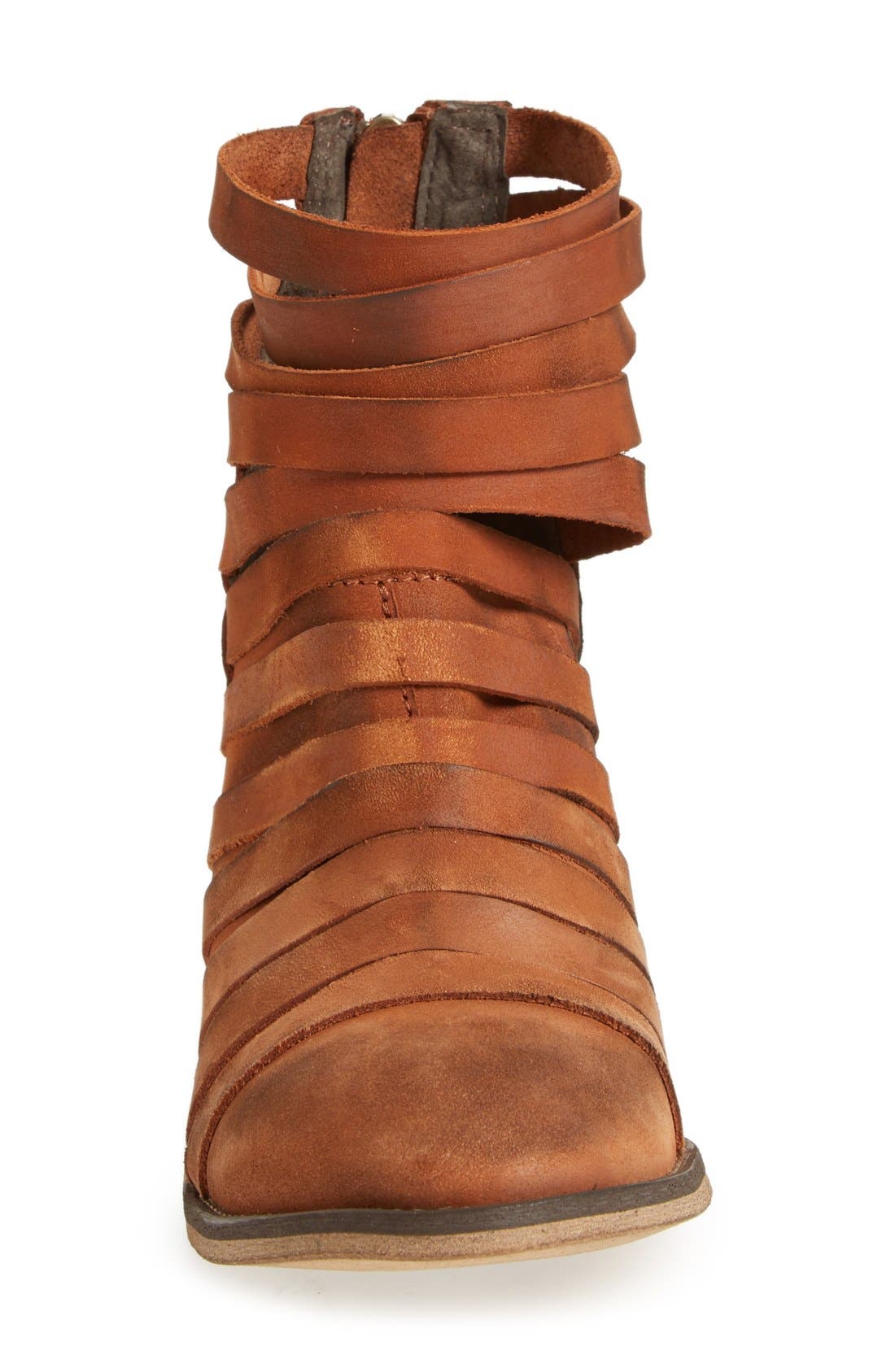 Free People 'Hybrid' Strappy Leather Bootie, Alternate, color, 