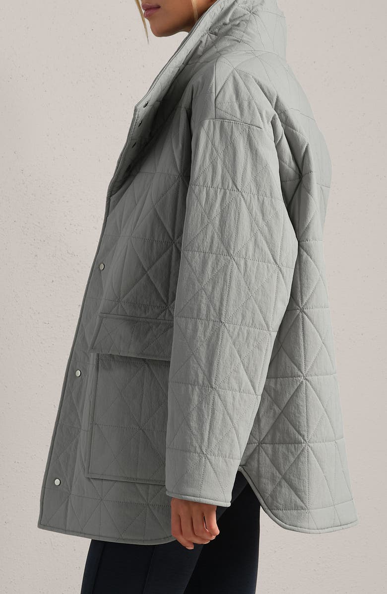 Rhone Monterey Water Repellent Quilted Jacket, Alternate, color, Grey Sky