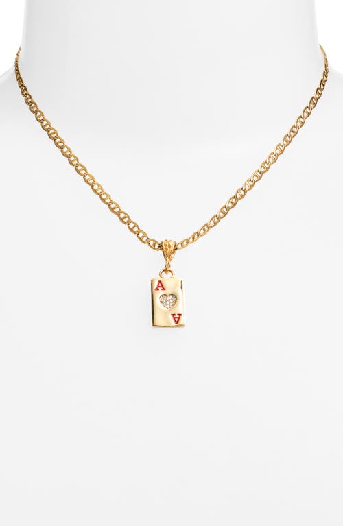Vidakush Ace Of Hearts Necklace In Gold