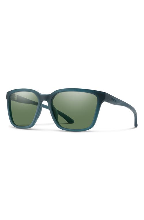 Smith Shoutout Core 57mm Chromapop™ Polarized Square Sunglasses In Pacific Crystal/gray Green