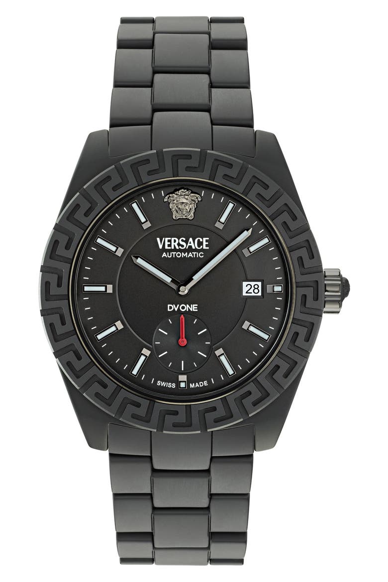 DV One Ceramic Bracelet Chronograph Watch, 43mm, Main, color, BLACK CERAMIC