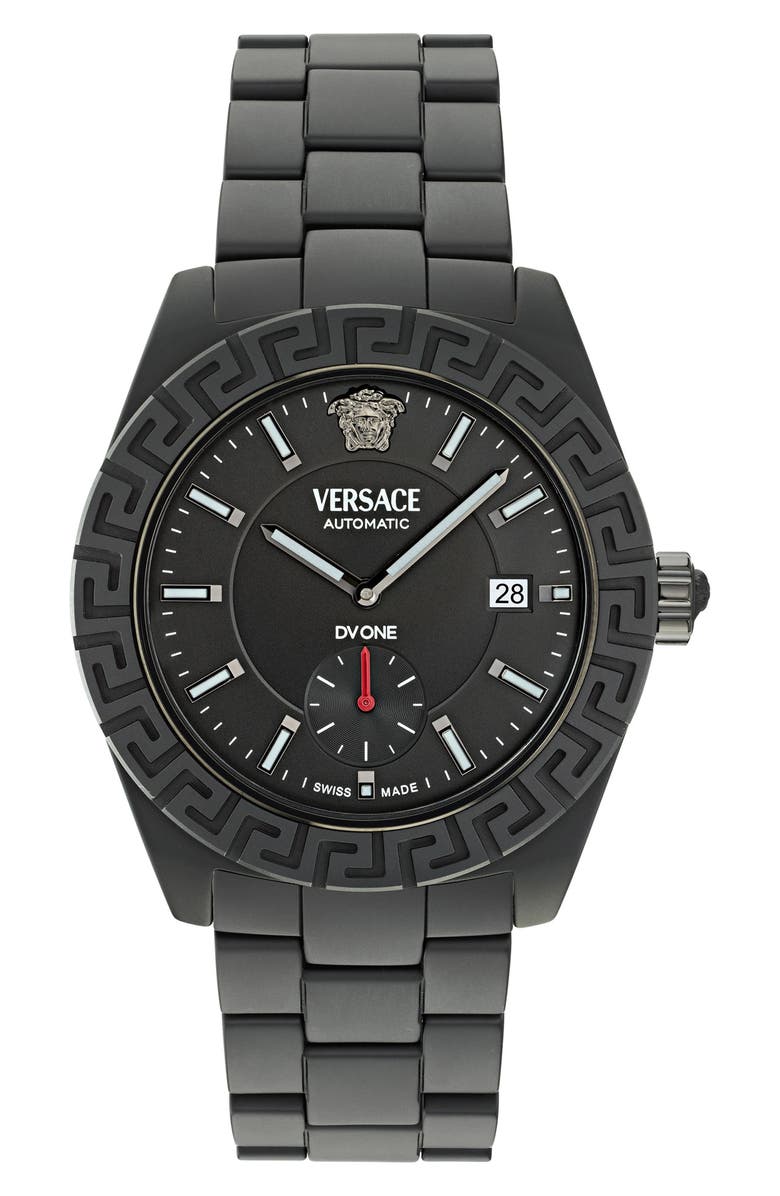 Versace DV One Ceramic Bracelet Chronograph Watch, 43mm, Main, color, 