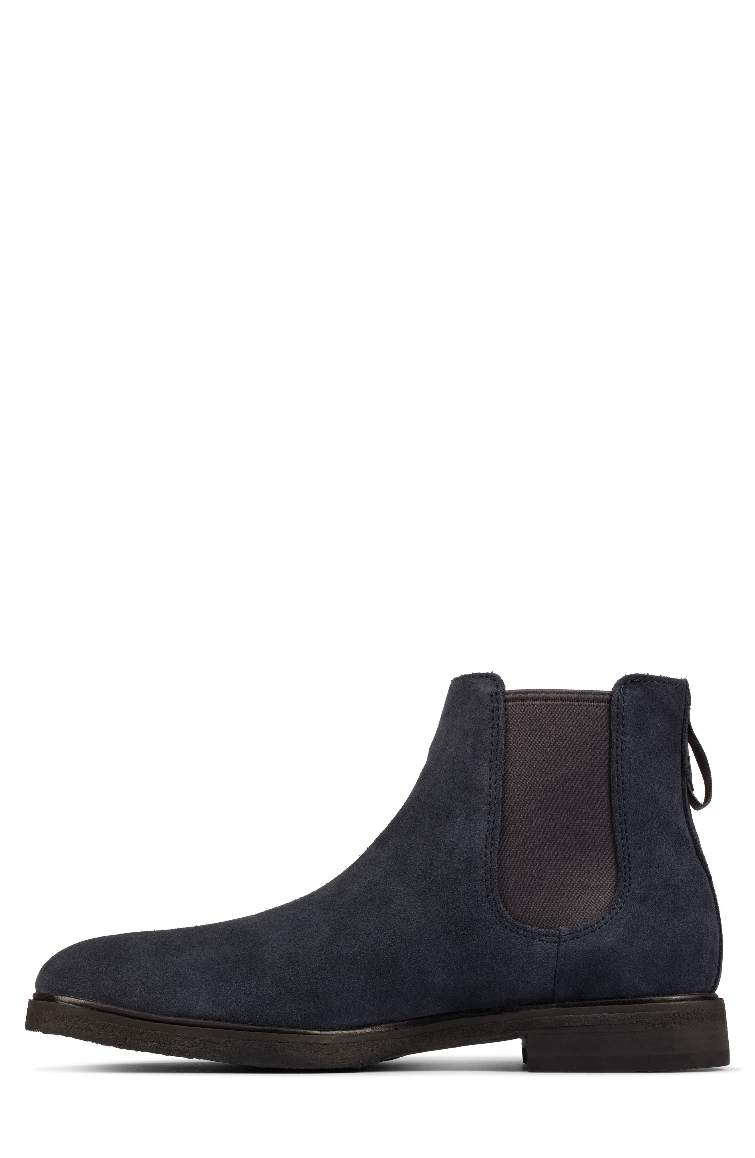 Clarkdale Gobi Chelsea Boot, Alternate, color, NAVY SUEDE