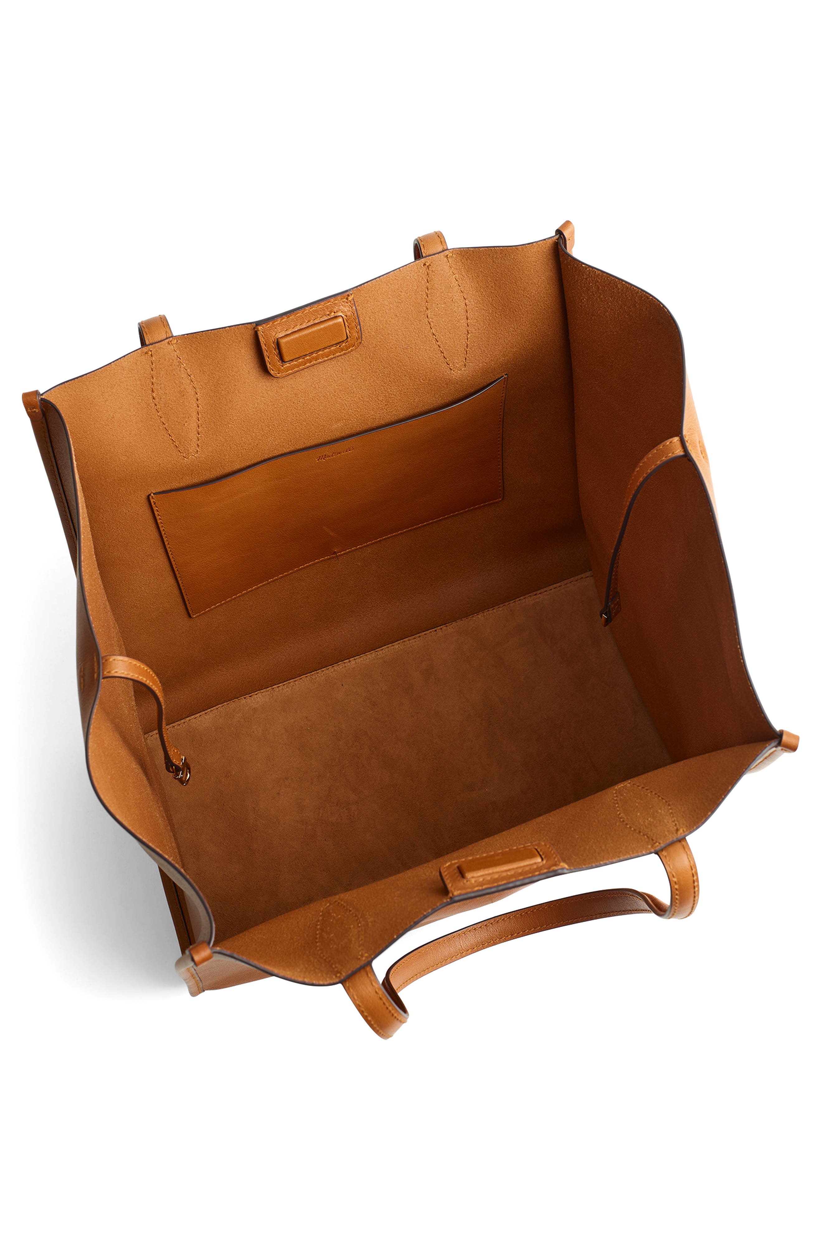 Madewell The Lexington Leather Tote, Alternate, color, Hot Coffee