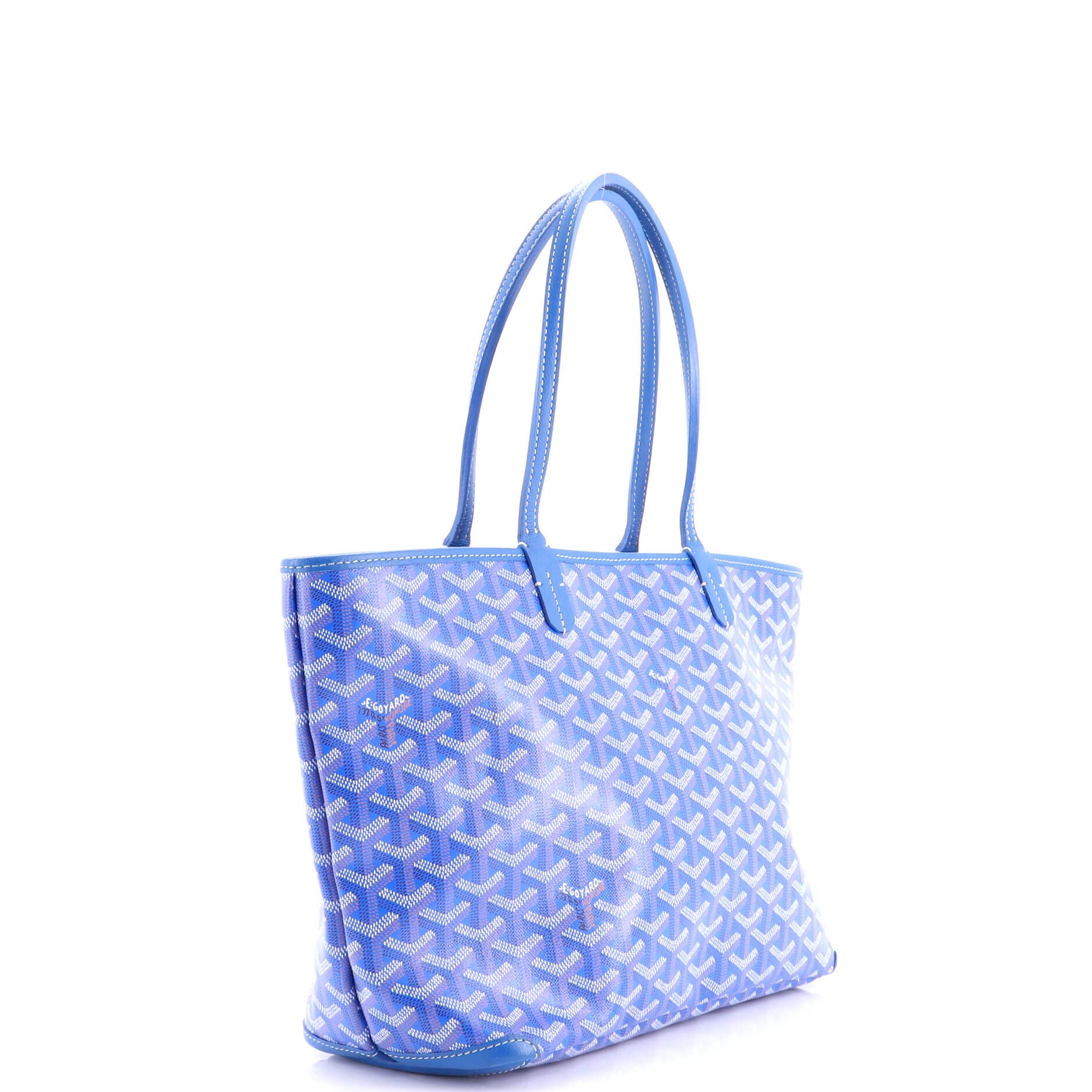 Pre-Owned Goyard Artois Tote Coated Canvas PM, Alternate, color, Blue