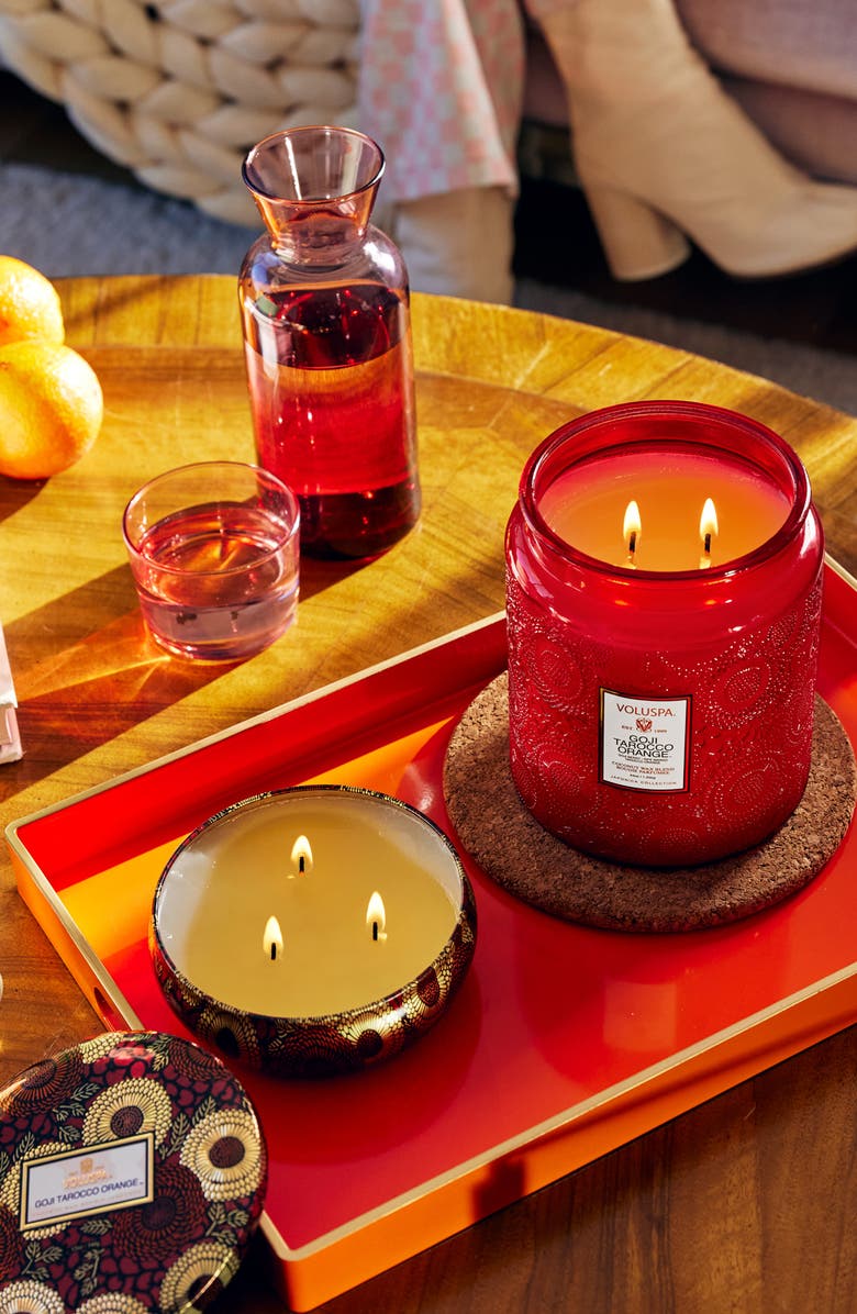 Voluspa Goji Tarocco Orange 3-Wick Tin Candle, Alternate, color, Goji Tarocco Orange