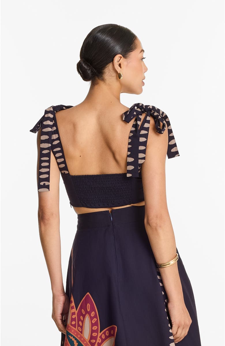 DIARRABLU Uly Top Razu in Printed Cotton Poplin, Alternate, color, Razu Navy