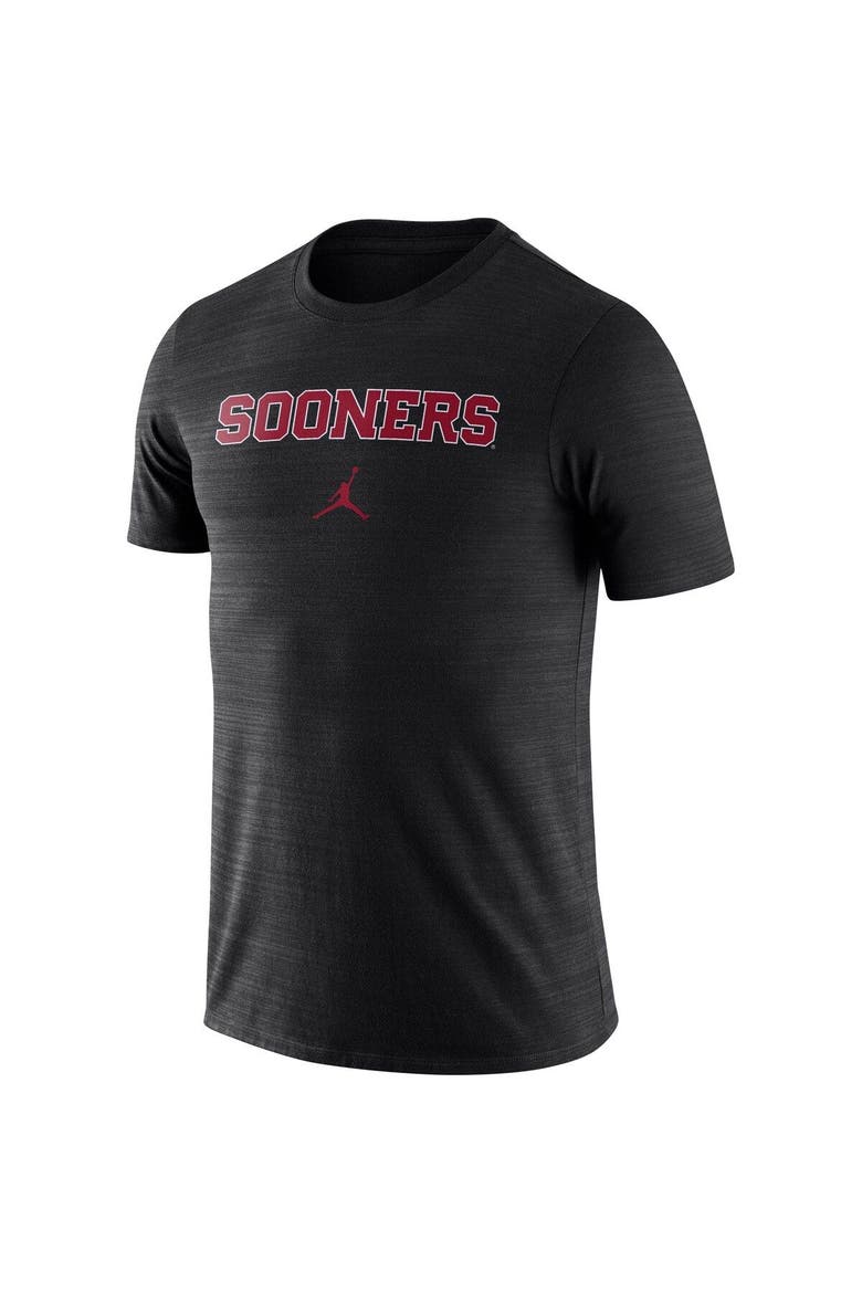 Men's Jordan Brand Black Oklahoma Sooners Velocity Performance T-Shirt, Alternate, color, Black