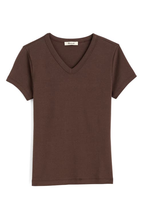 Madewell V-neck Baby Tee In Brown