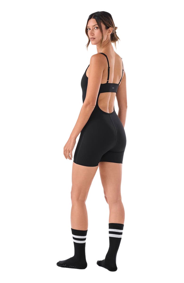 Tavi Short Bodysuit, Alternate, color, Ebony