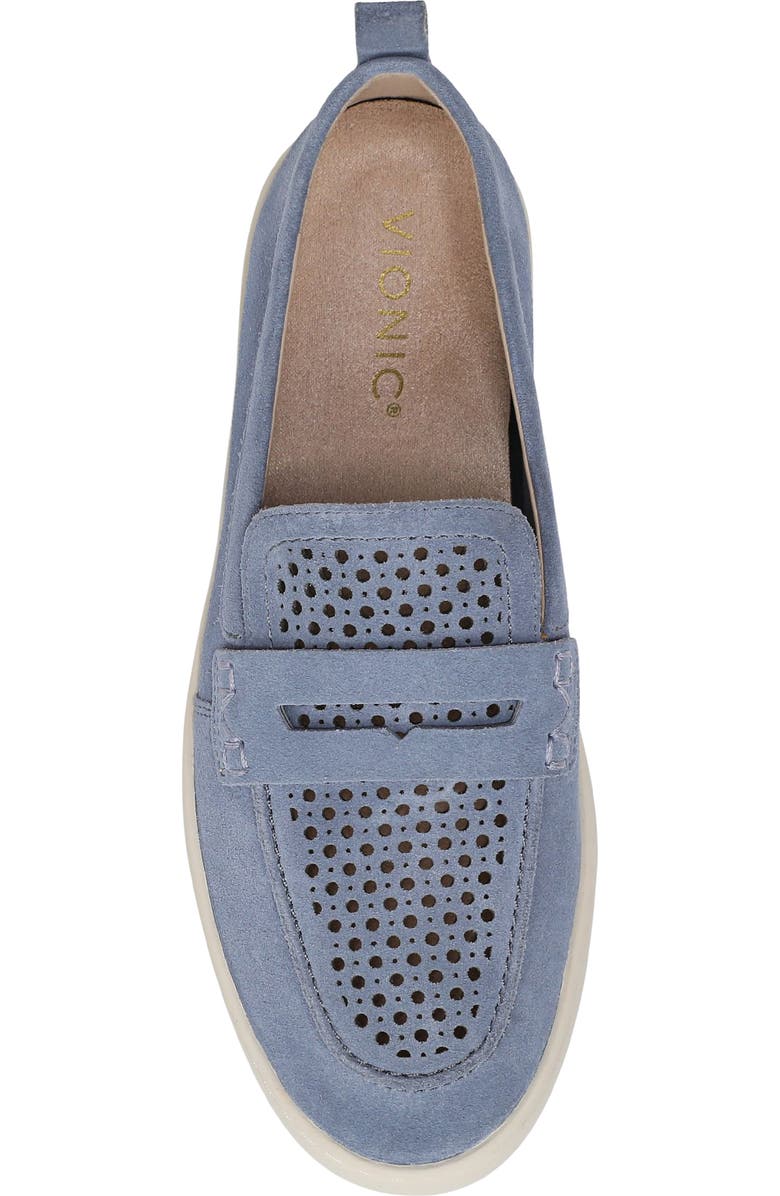 Vionic Uptown Perf Penny Loafer, Alternate, color, Pacific Blue