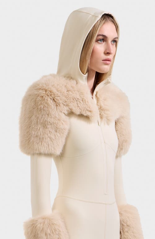 Rudsak Myla Catsuit With Faux Fur In White