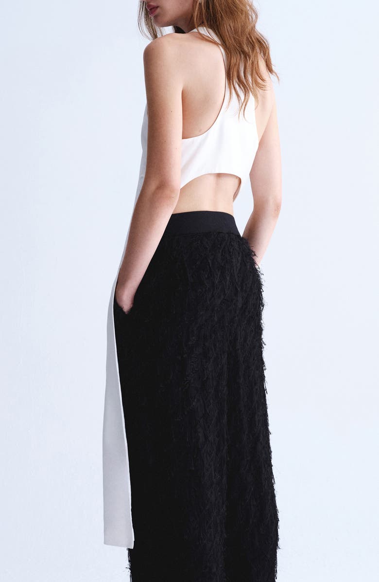 MANGO Open Back Satin Top, Alternate, color,