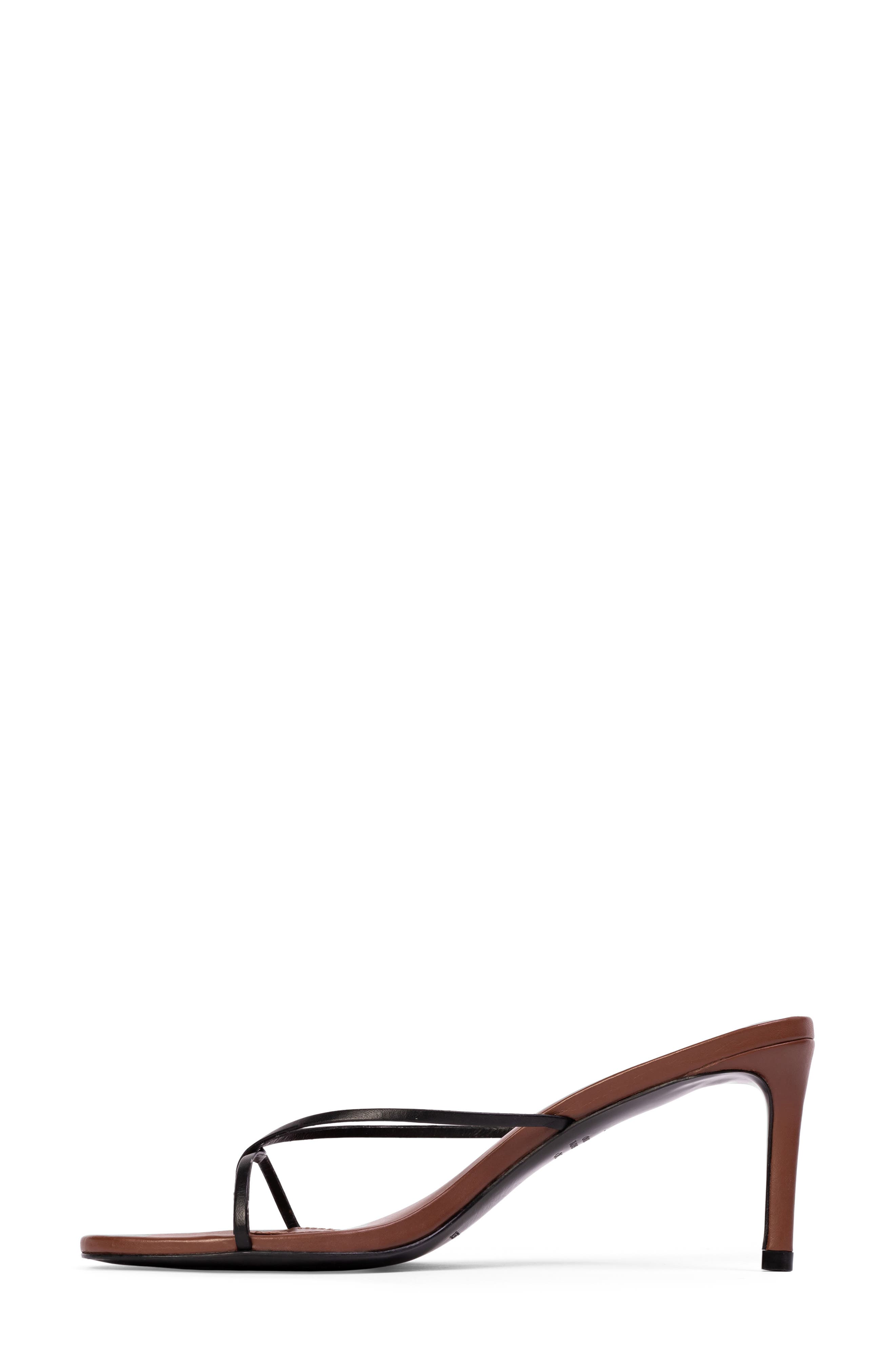 BLACK SUEDE STUDIO Jade Slide Sandal, Alternate, color, Chestnut Leather