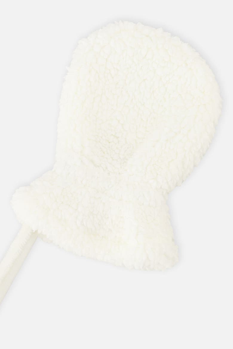 Plush Fleece Soft Lined Attached String Mittens, Alternate, color, Off-White
