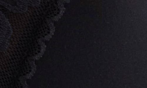 Fleur't Parisian Nights Lace Trim Bodysuit In Black