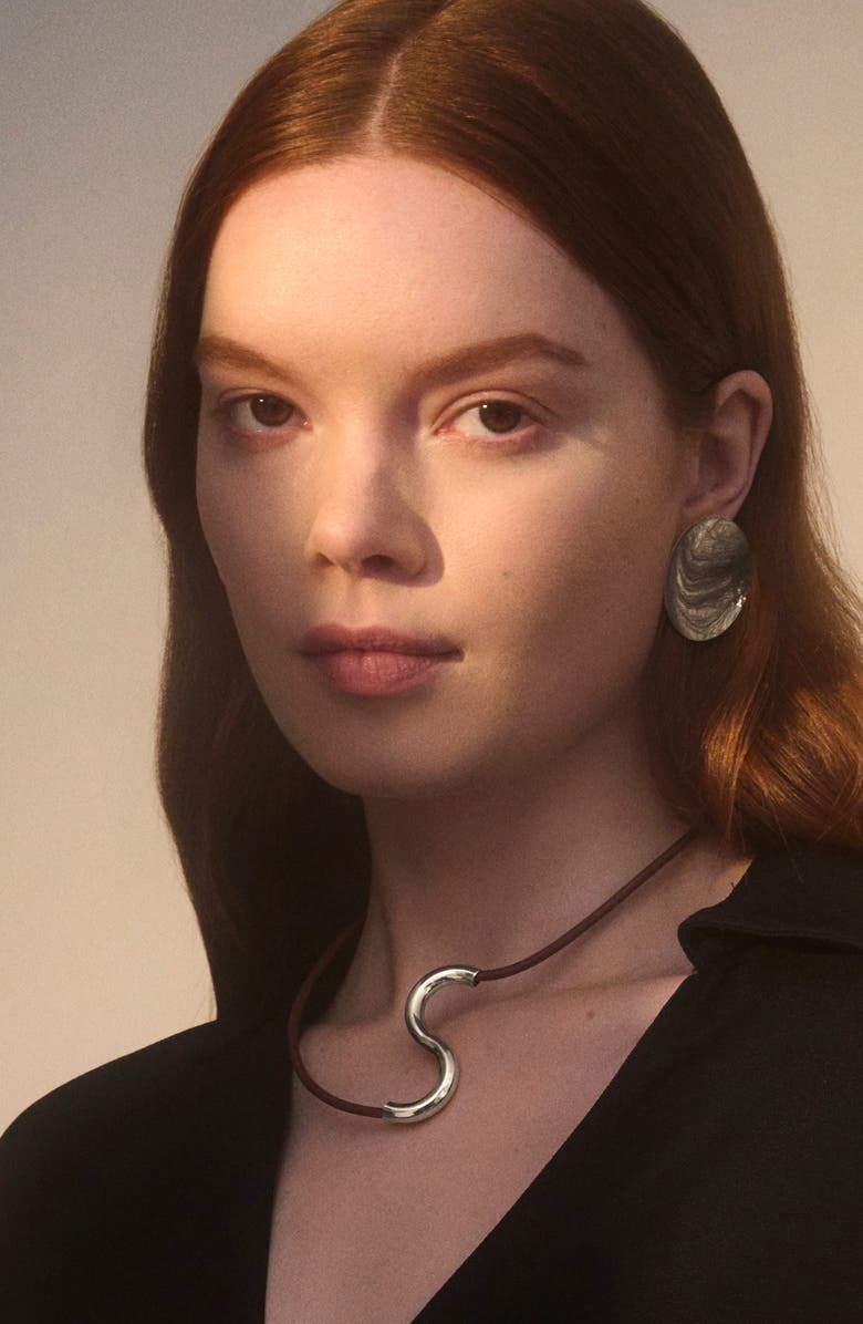 Lady Grey Saucer Statement Earrings, Alternate, color, 