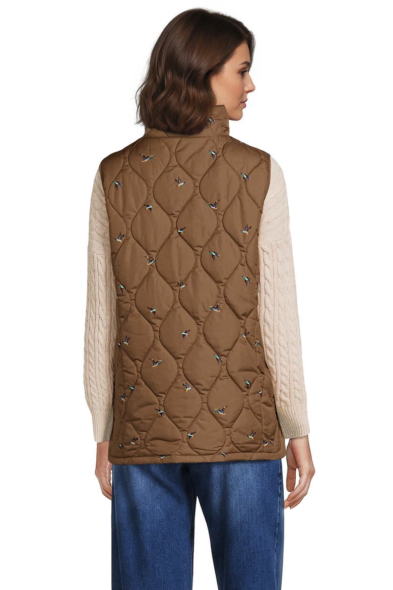 Plus Size FeatherFree Quilted Insulated Vest, Alternate, color, Ducks/Honey Beige