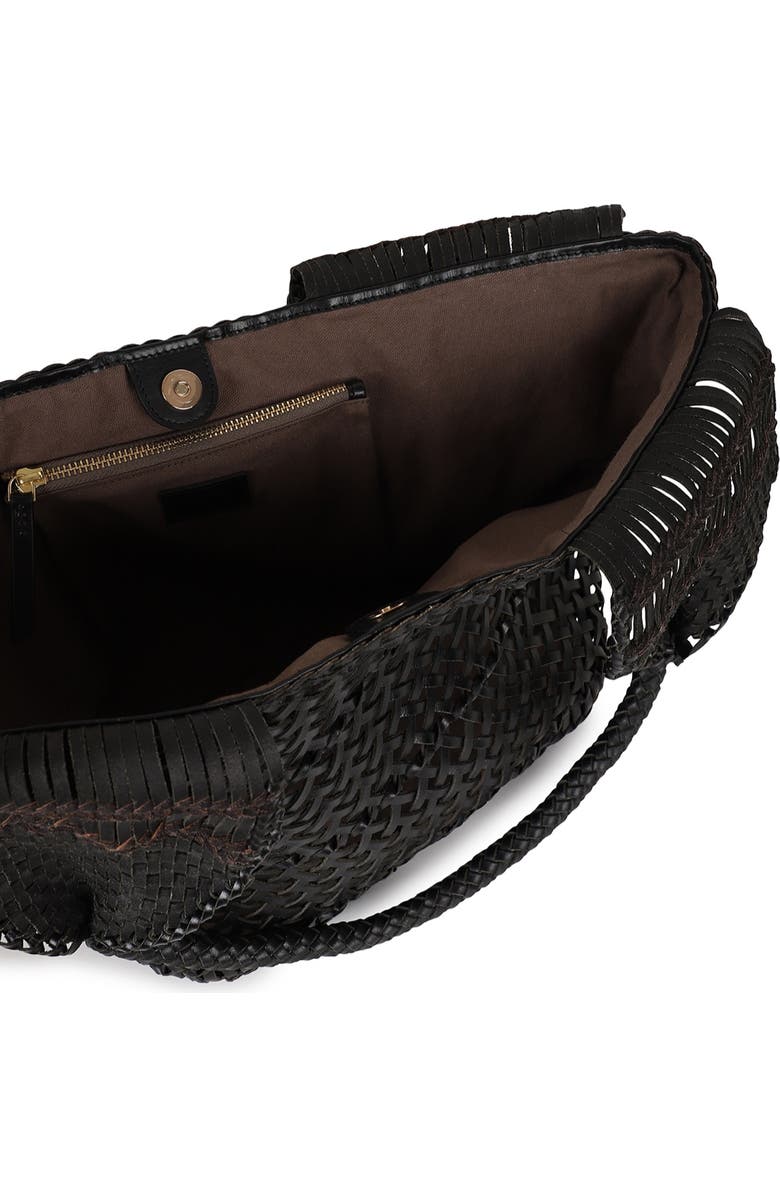 Rafe New York Margarita Woven Tote, Alternate, color, Black