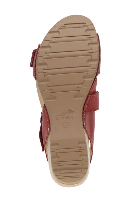 Dansko Trinity Sandal In Cayenne Burnished Suede