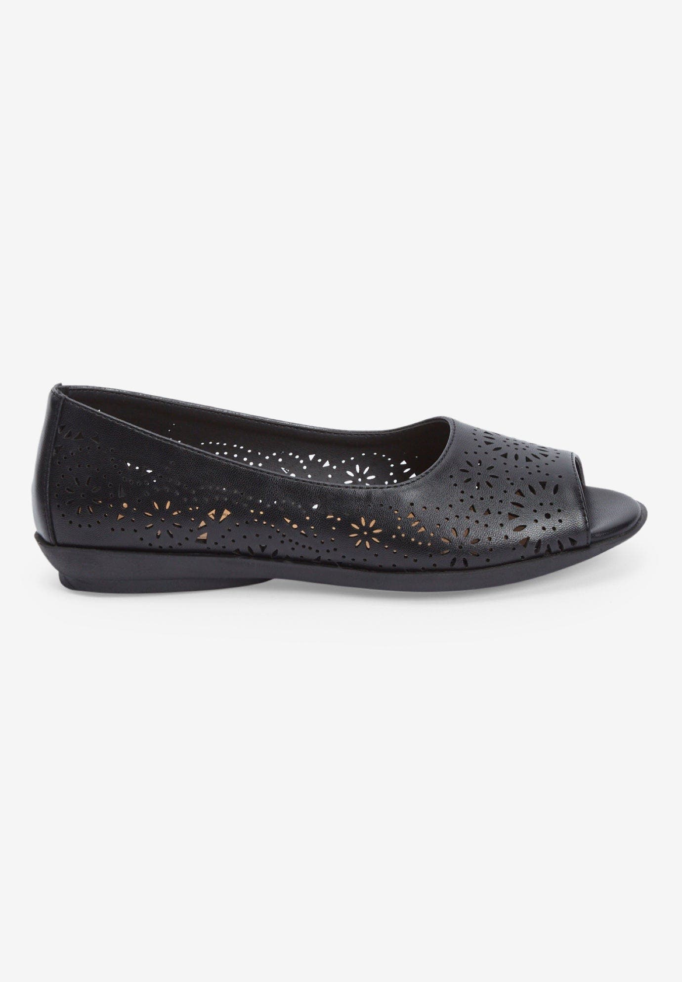 Comfortview The Korrina Slip On Flat, Alternate, color, Black