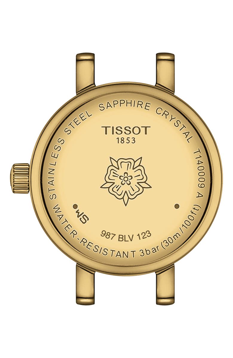 Tissot Lovely Round Leather Strap Watch, 19.5mm, Alternate, color, Green