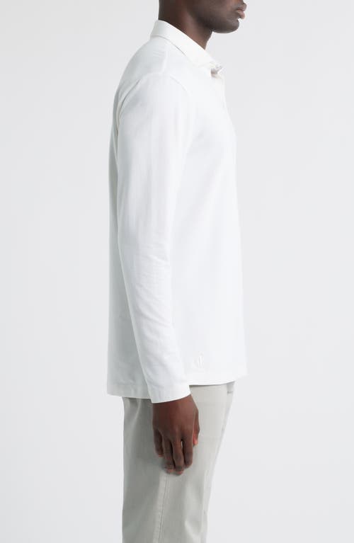 Johnnie-o Idris Top Shelf Long Sleeve Polo In White