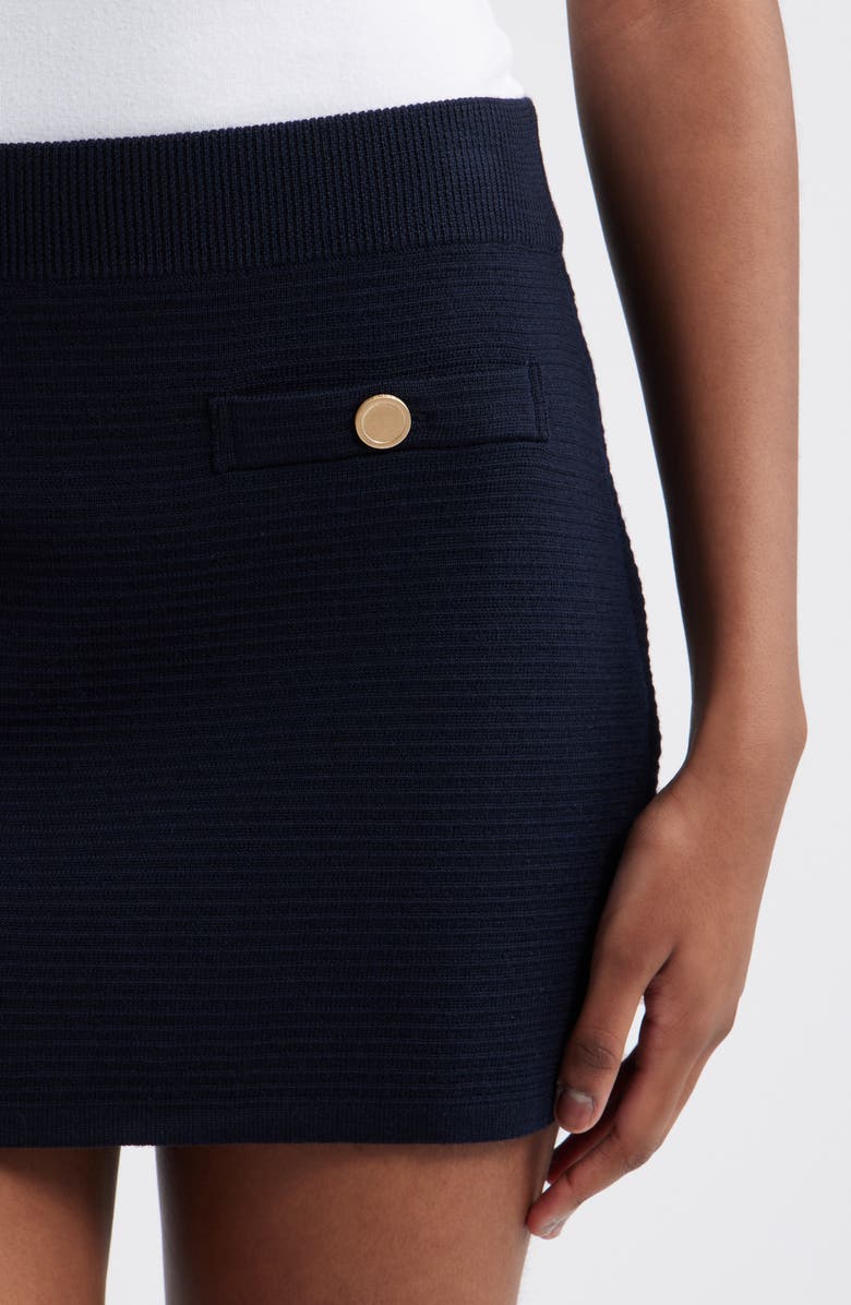 FRAME Cruise Merino Wool Miniskirt, Alternate, color, Dark Navy