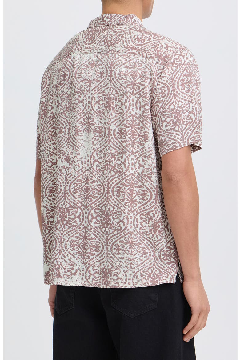 Urkon Arabesque Print Camp Shirt, Alternate, color, TWILIGHT MAUVE