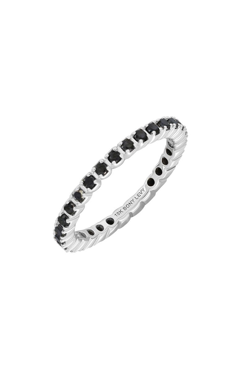 Bony Levy Black Diamond Stackable Ring, Main, color, 