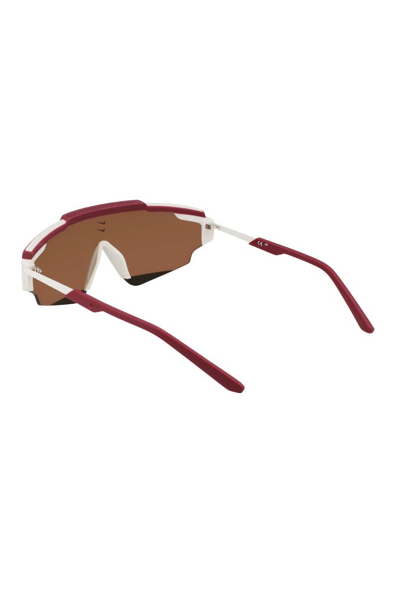 Marquee Edge 64mm Oversize Shield Sunglasses, Alternate, color, NIGHT MAROON/BRONZE MIRROR