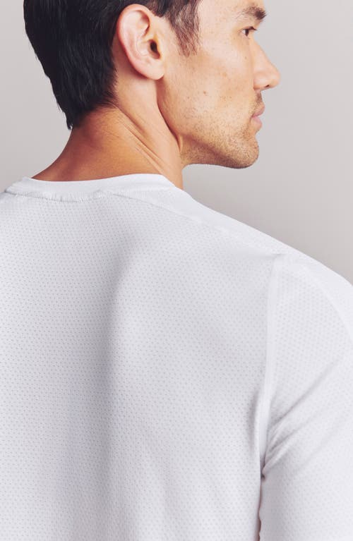 Rhone Invictus Perforated Performance T-shirt In Bright White
