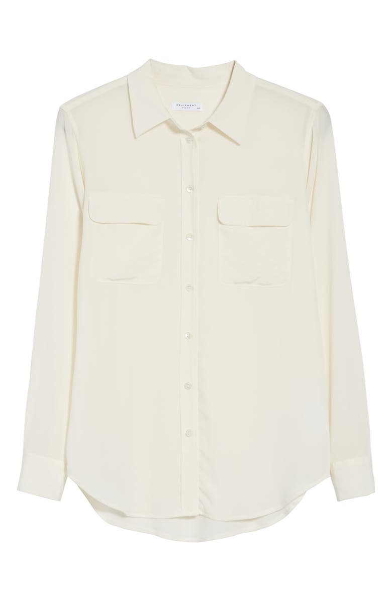 Equipment 'Slim Signature' Silk Shirt, Alternate, color, Bright White
