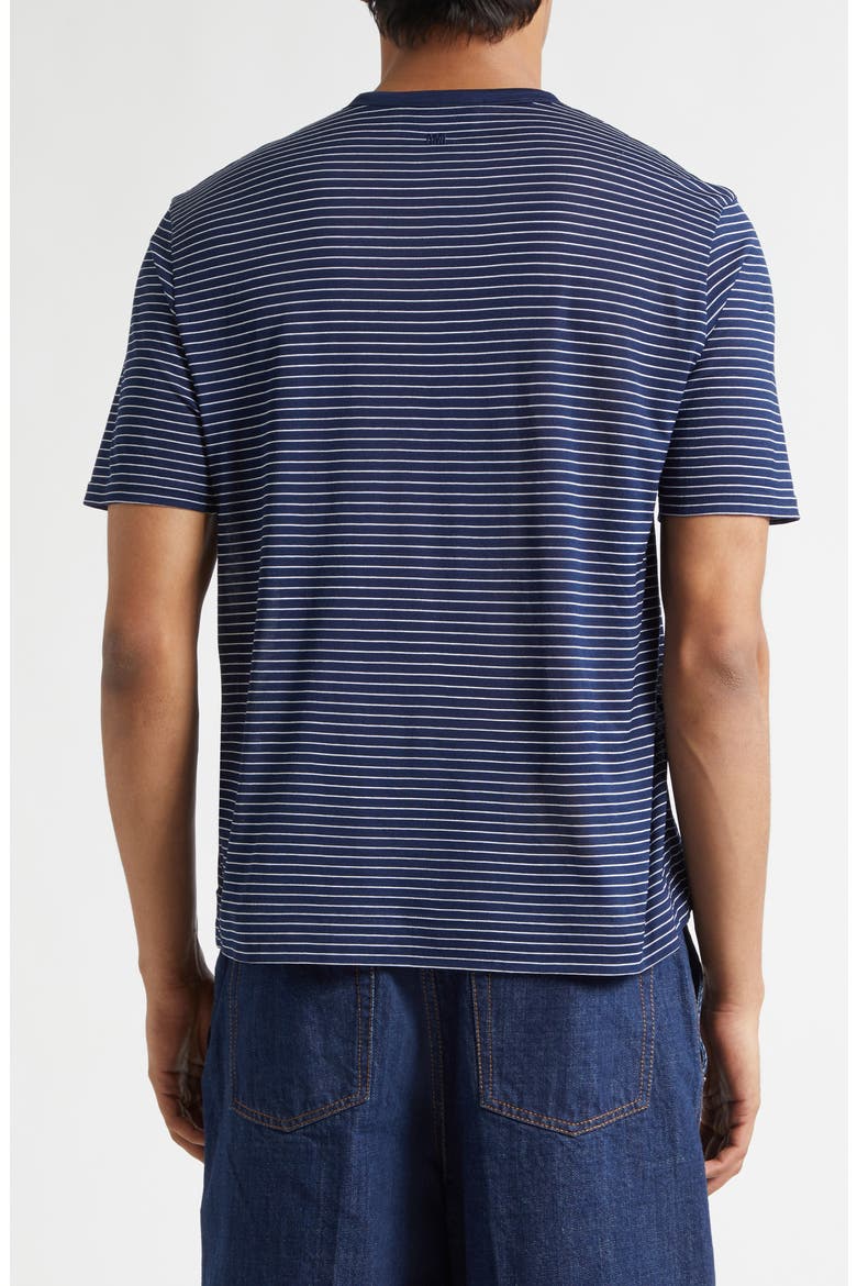 Classic Fit Stripe T-Shirt, Alternate, color, ENCRE/ BLANC