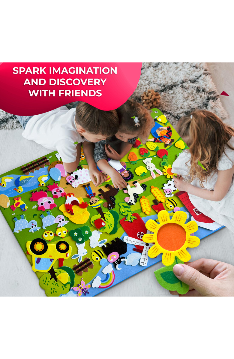 Quokka Felt Board Learning Set for Kids, Alternate, color, Farm