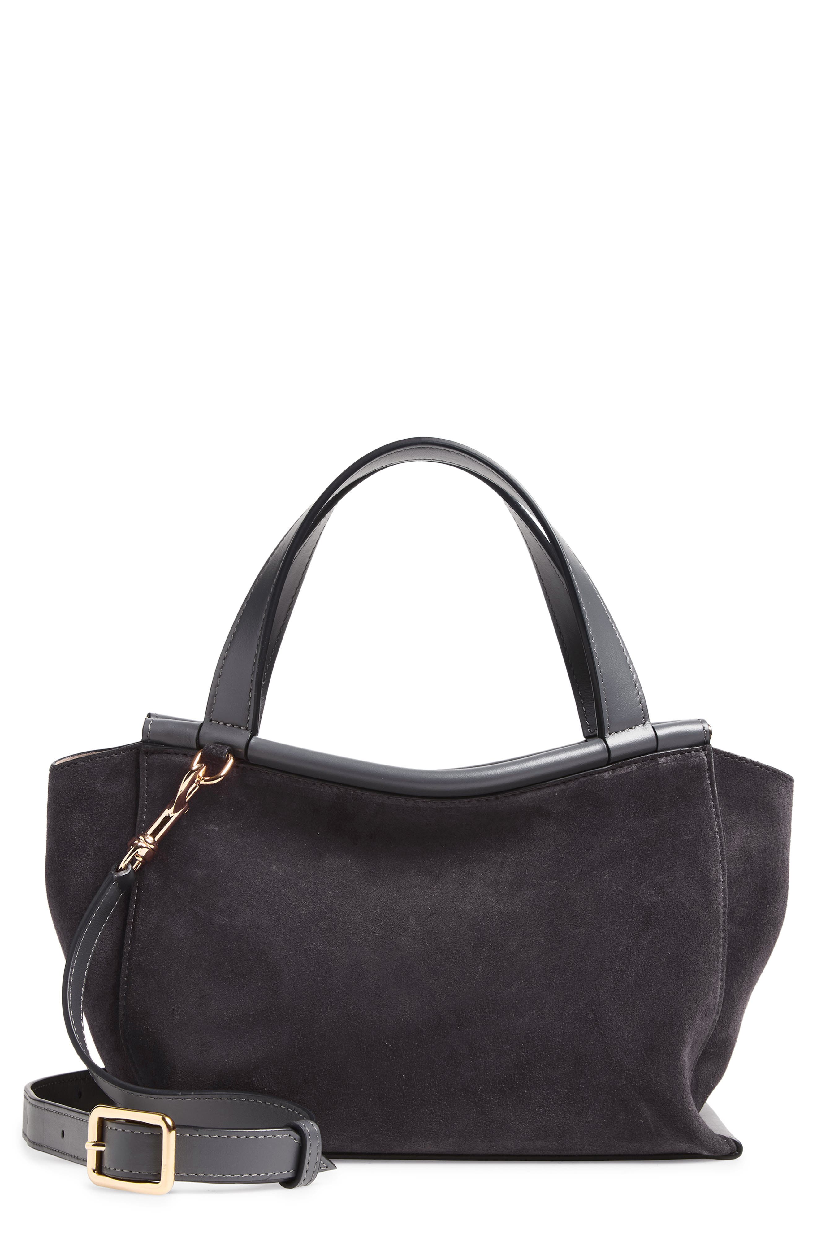 Wandler Ida Leather Handbag, Main, color, Space Suede