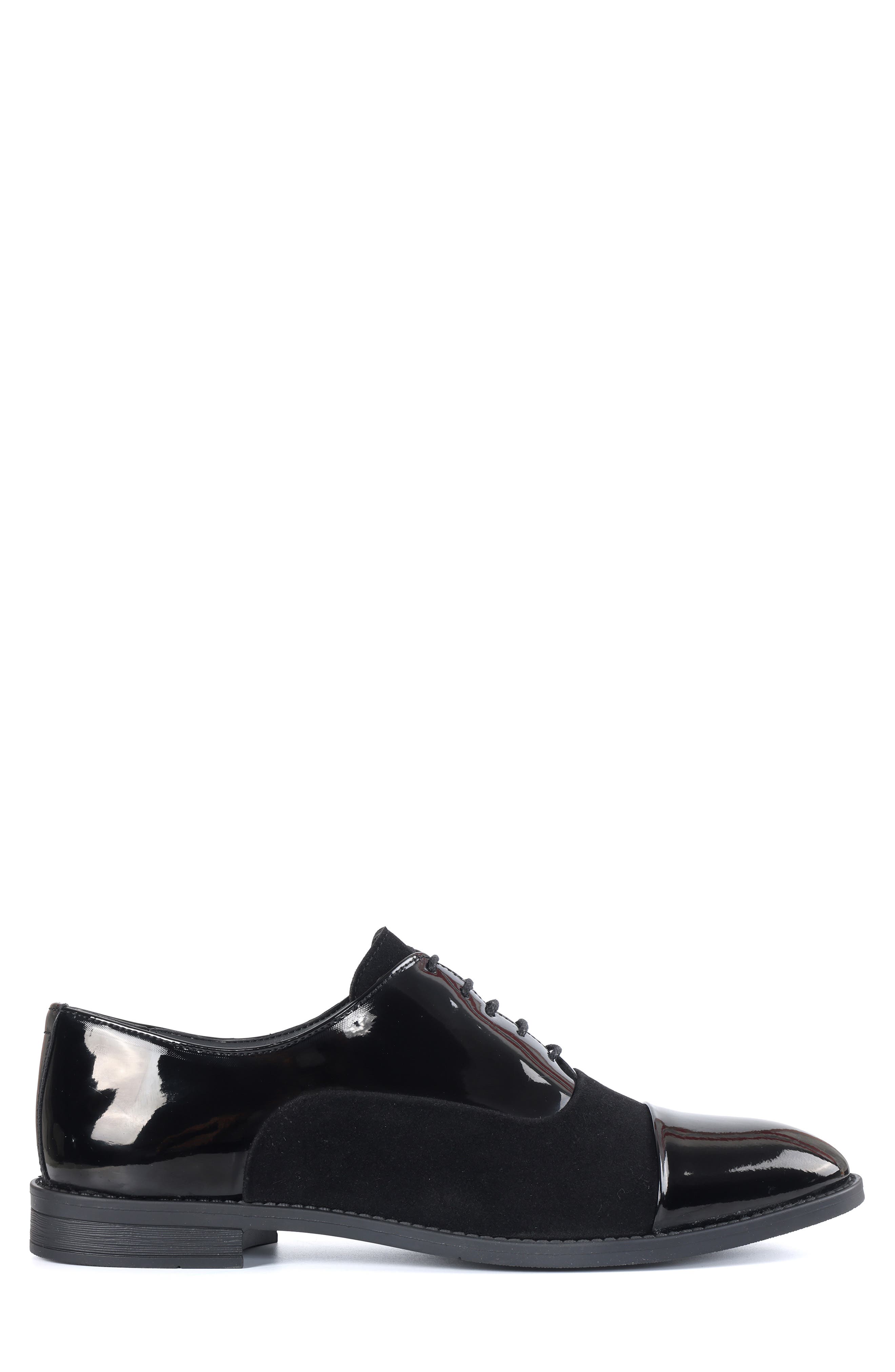 Preston Cap Toe Oxford, Alternate, color, BLACK