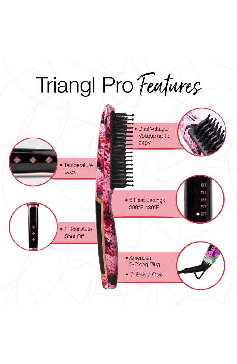 CALISTA Triangl Pro Heated Detailer Brush, Alternate, color, Fancy Floral