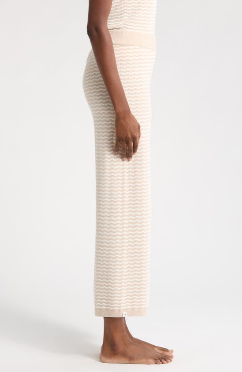 Barefoot Dreams Cozychic Ultra Lite® Pointelle Lounge Pants In Stone/pearl