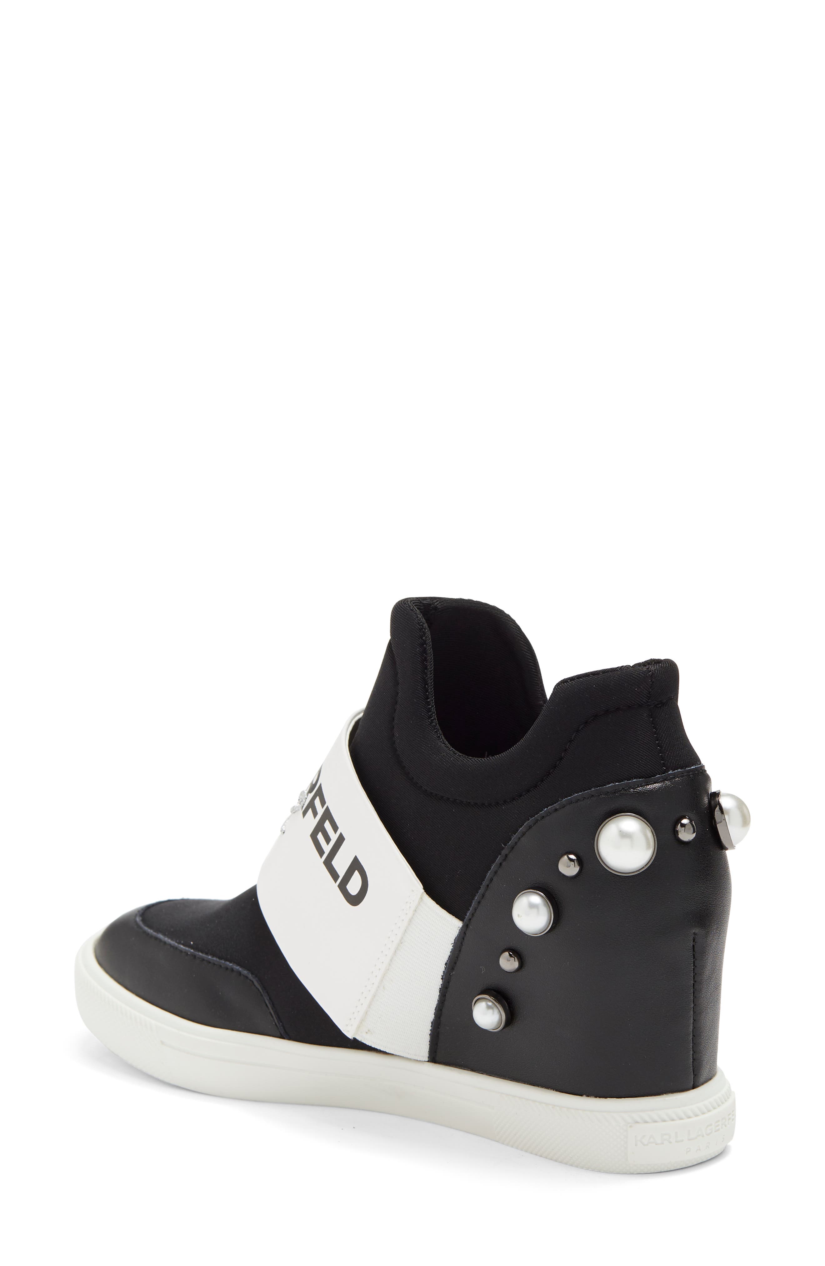 KARL LAGERFELD PARIS Charsi Wedge Sneaker, Alternate, color, 