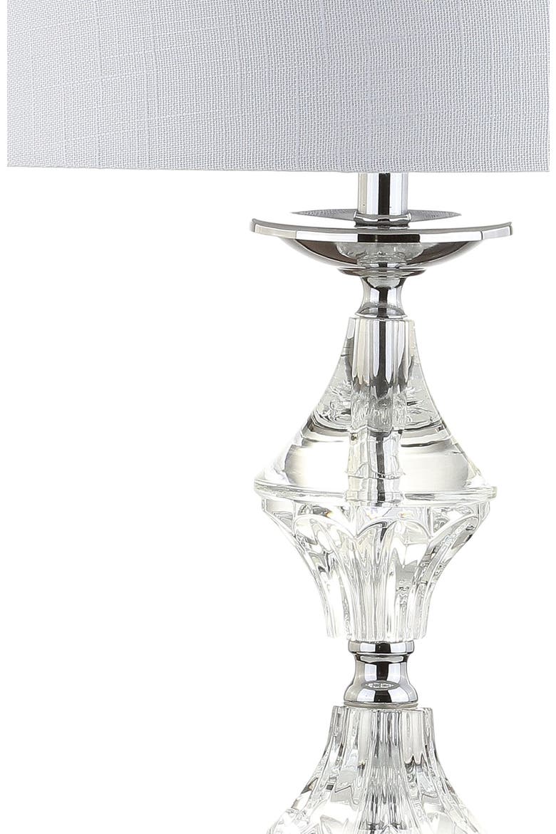 Madison 27.5" Crystal LED Table Lamp, Clear/Chrome, Alternate, color, Clear/Chrome