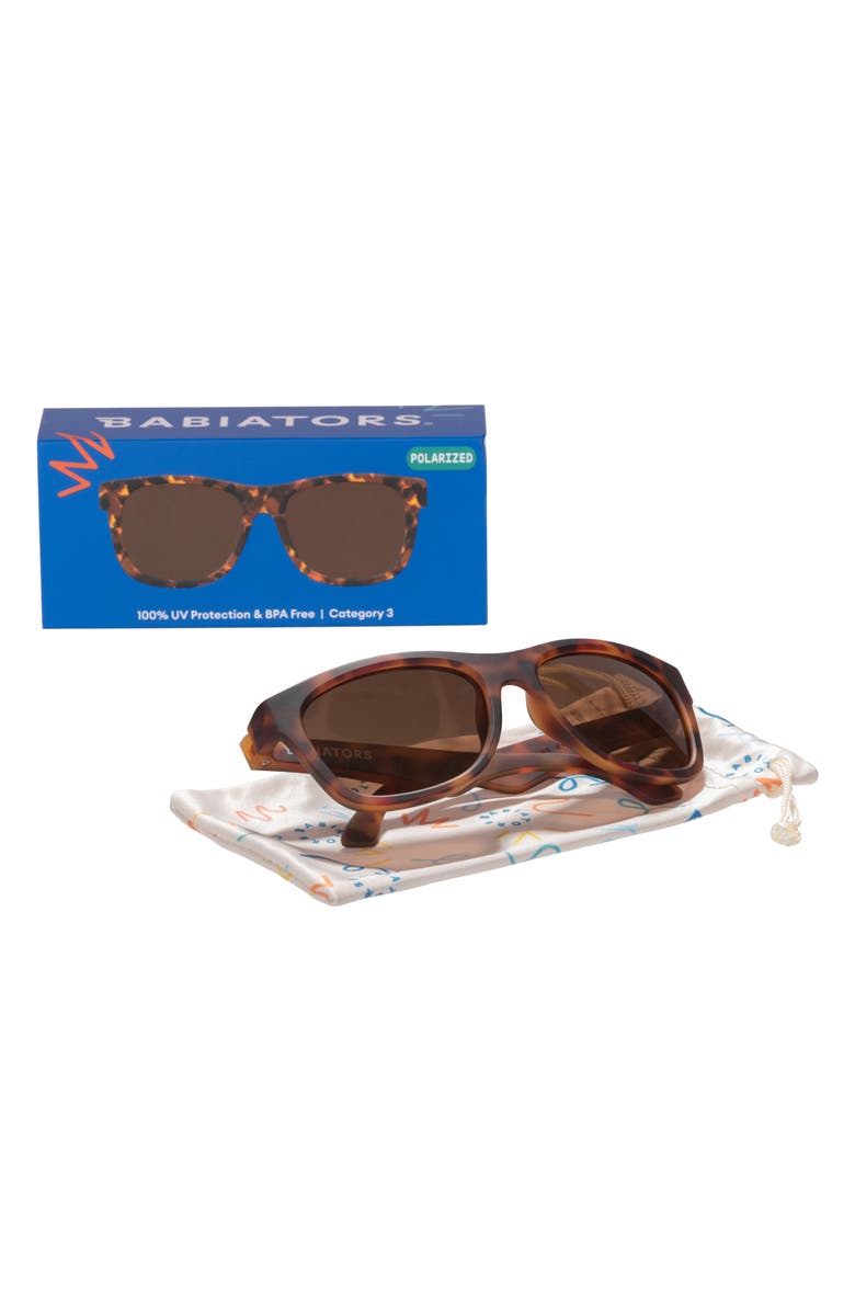 Babiators Kids' Polarized Navigator Sunglasses, Alternate, color, Totally Tortoise
