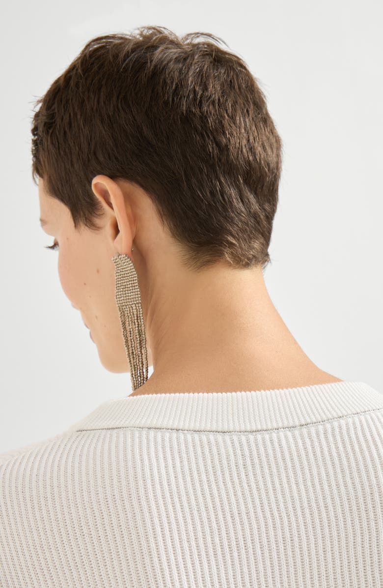 Brunello Cucinelli English Rib knit sweater, Alternate, color, Panama