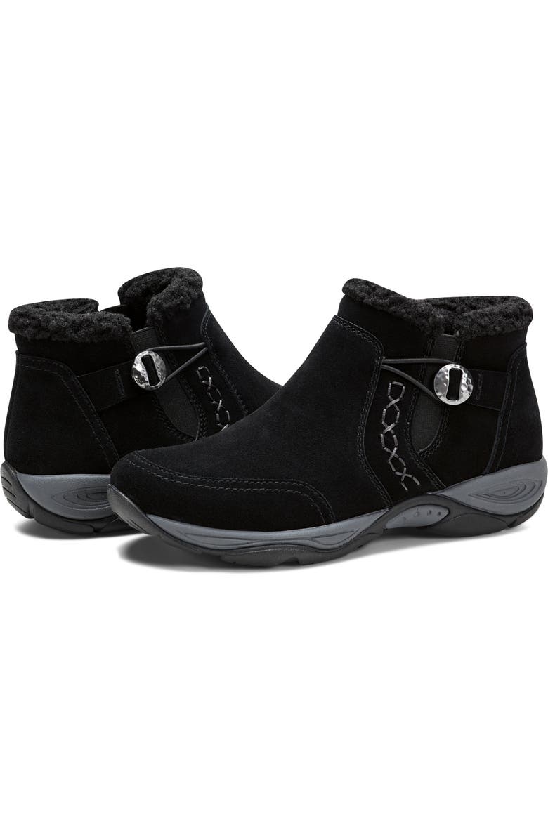 Easy Spirit Erique Water Repellent Faux Shearling Lined Bootie, Alternate, color, Black