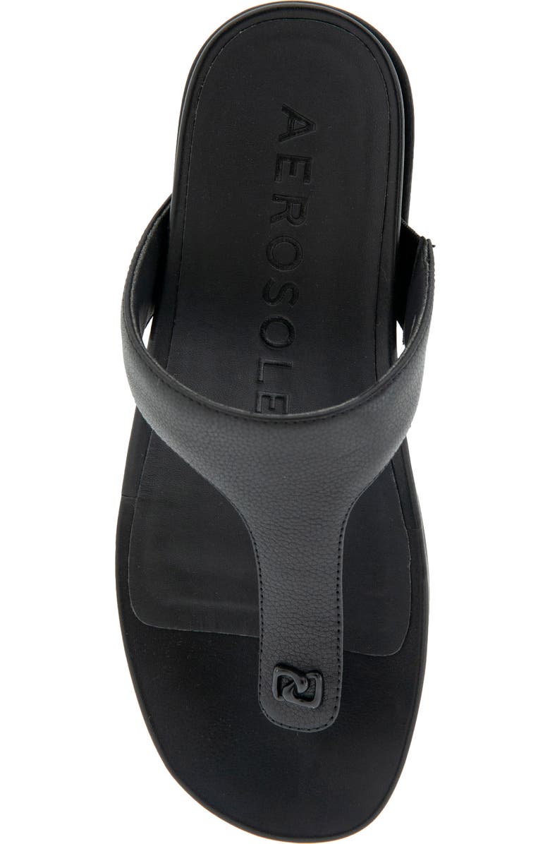 Aerosoles Clio T-Strap Sandal, Alternate, color, Black Leather